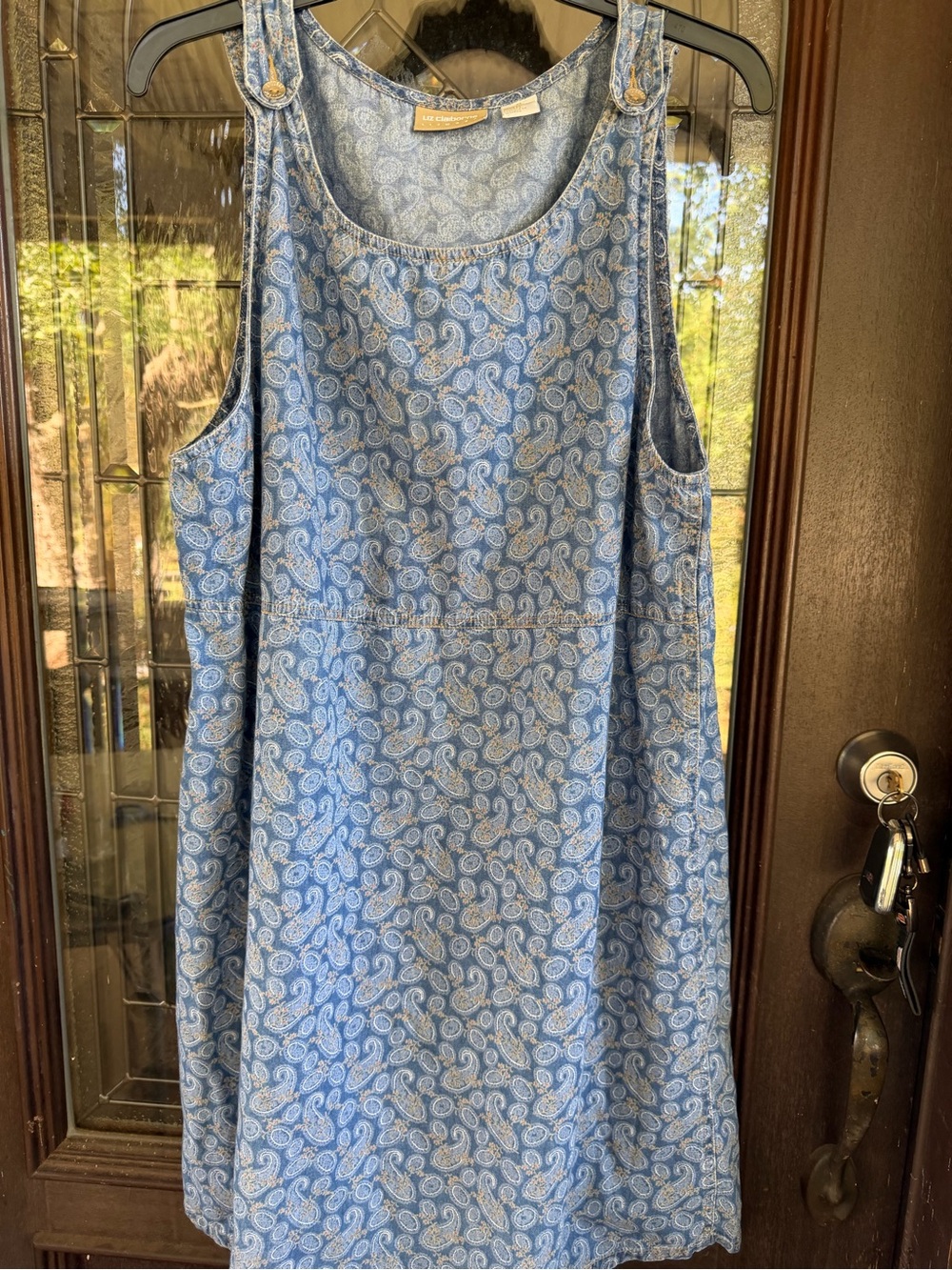 Chico's Blue Paisley Midi Sleeveless Tank Dress
